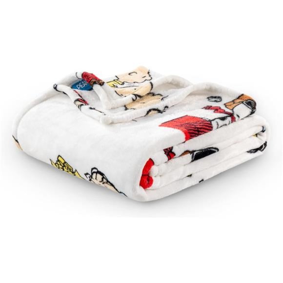Cute Character Snoopy Plush Throw Blanket, Peanuts Gang, Throw 55x70 Inch - Picture 4 of 7